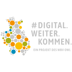 Logo #Digital.Weiter.Kommen. Ein Projekt des WBV OWL